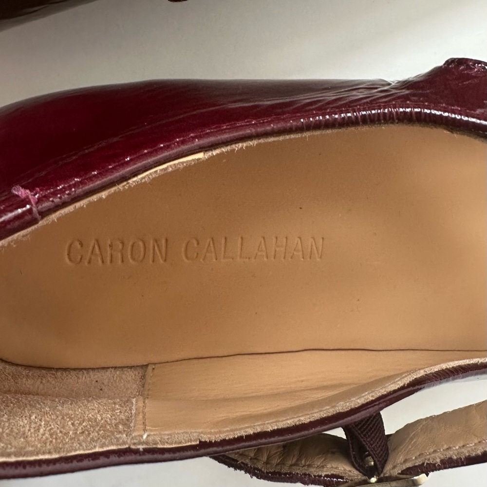 Caron Callahan Deep Red Mary Jane Flats size 41 - Picture 7 of 8